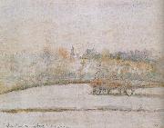 Camille Pissarro mist cream oil on canvas